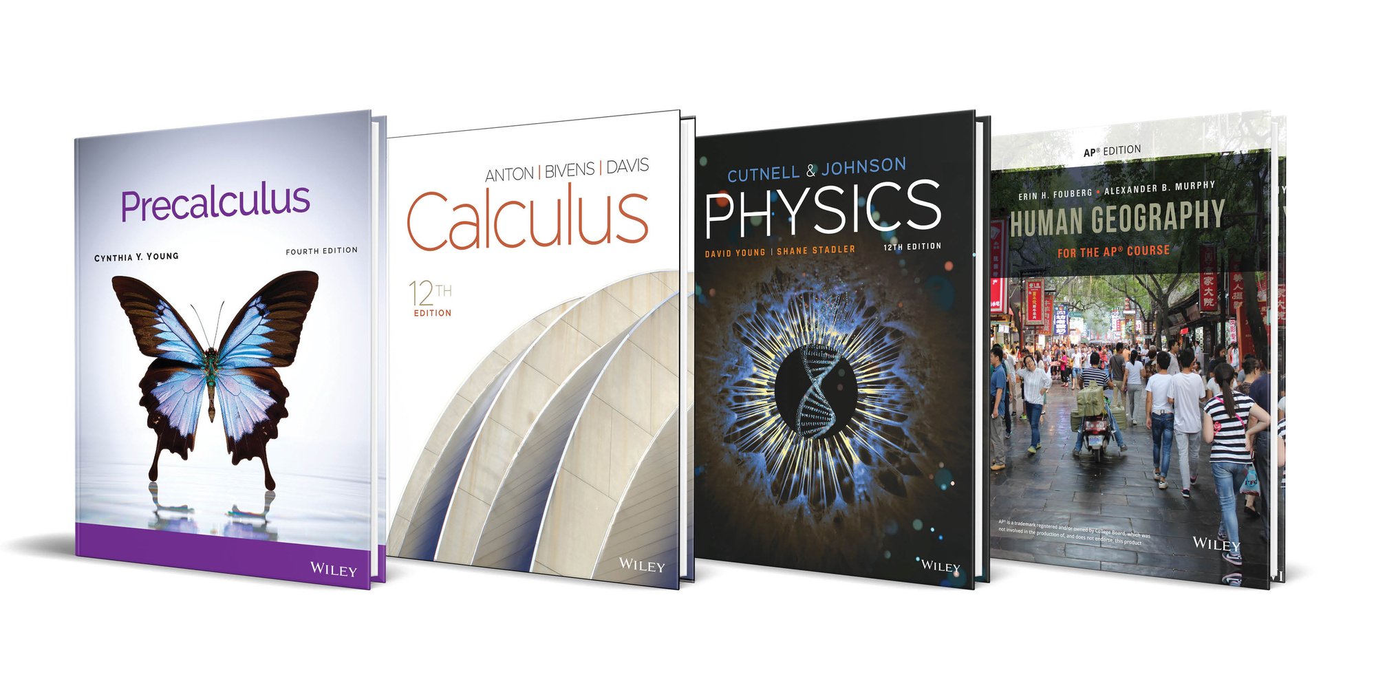 Various covers of Wiley textbooks